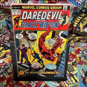 Daredevil #99 Marvel 1973 - Hawkeye's Challenge, Art by Romita & Shores, reader